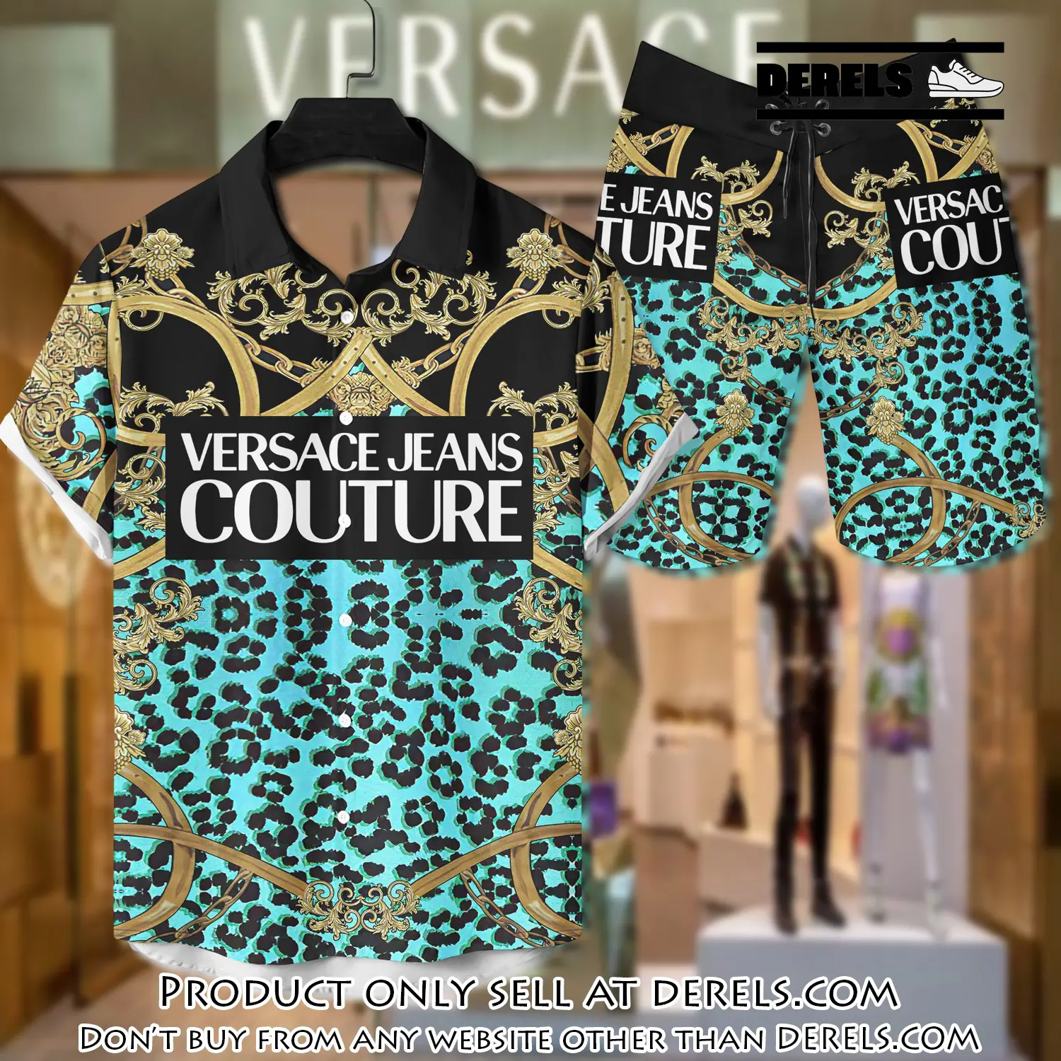 Versace luxury hawaiian shirt & short set lhs1217 dr1524820
